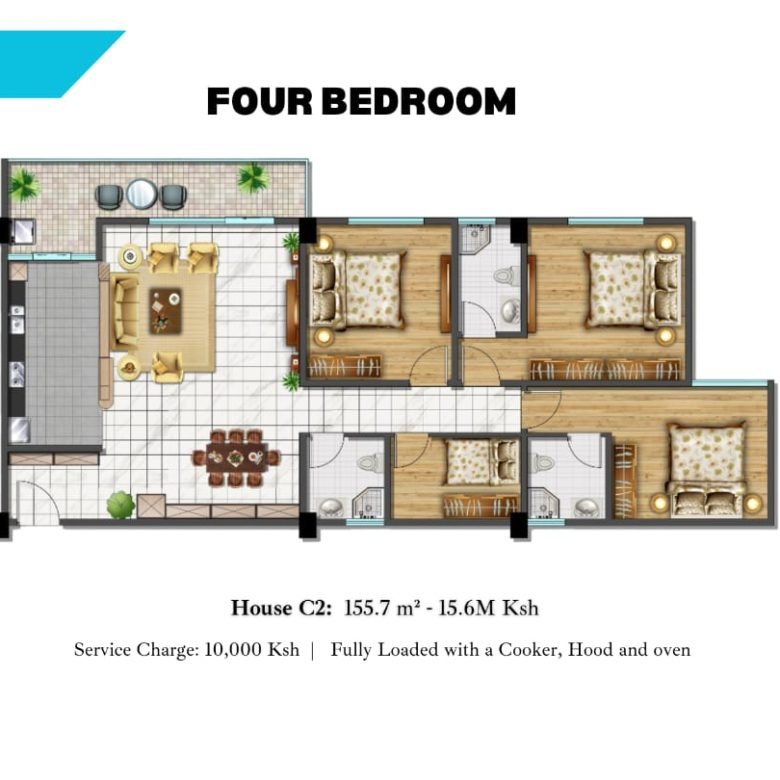 alina valley apartment for sale in kiliman