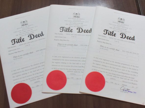 Title Deeds and Property Ownership in Kenya